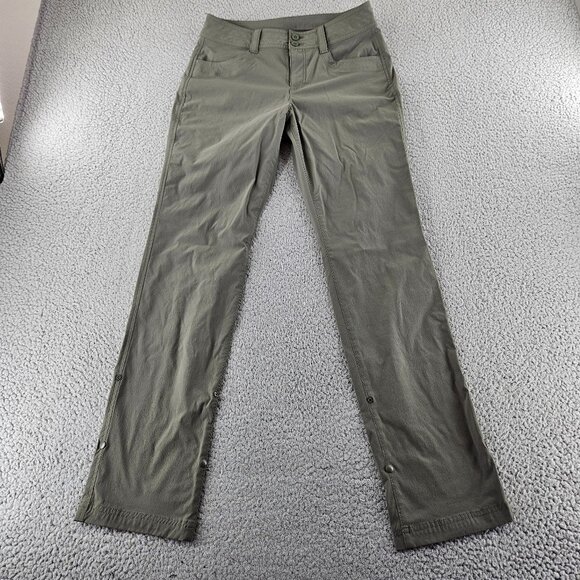 Eddie Bauer Travex Pants Womens 2 Nylon Stretch Straight Leg Outdoor Hiking - Picture 1 of 16